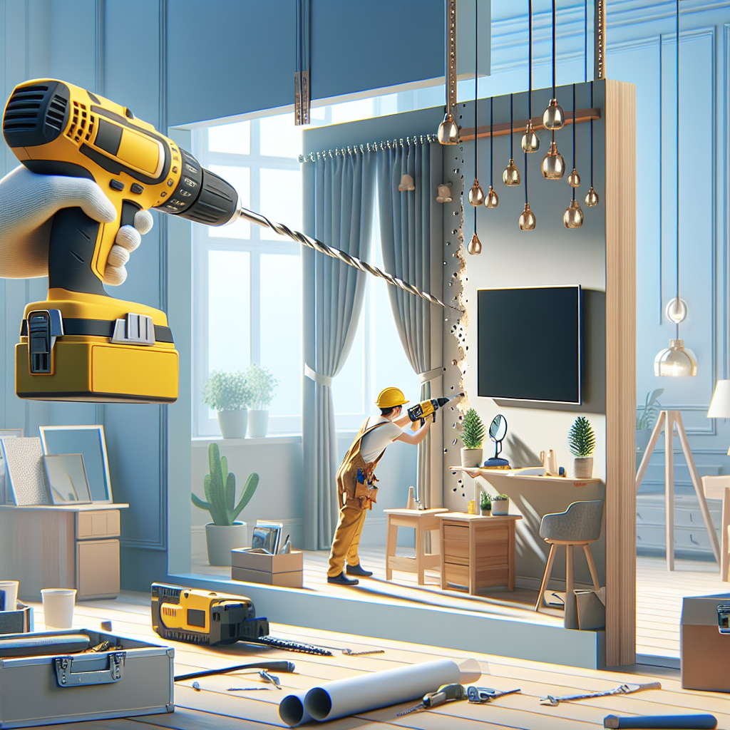 Vrtání do panelu: Garnýže, zrcadlo, TV