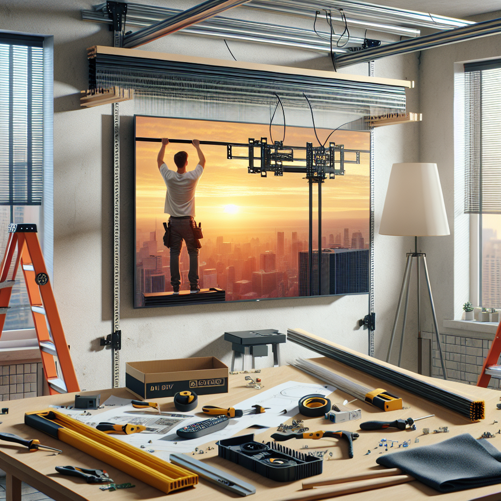 Montáž TV držáku, rolety Den a...