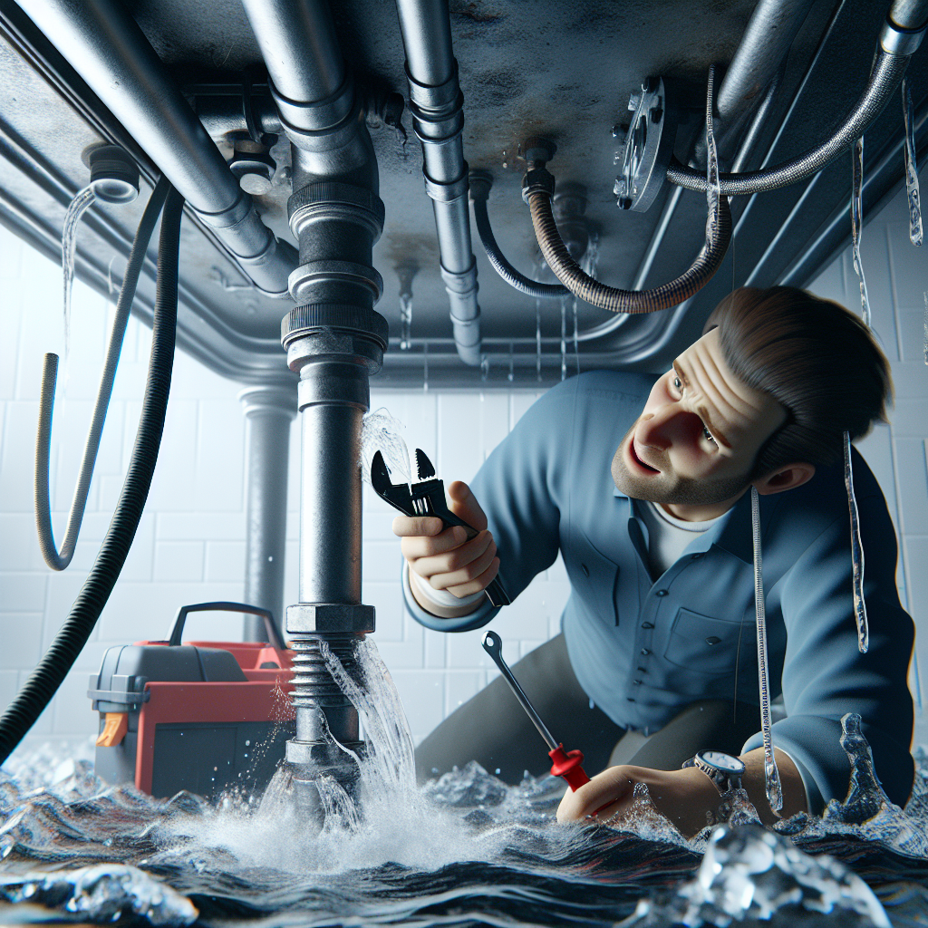 Havarijní oprava prasklé hadičky pod dřezem